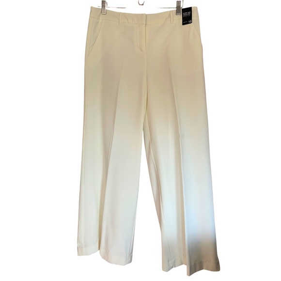 BUSINESS CASUAL ‘NY&C’ WHITE WIDE LEG TROUSERS!! - Picture 1 of 8
